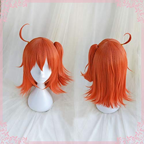 GHK Fujimaru Ritsuka FGO Schicksal Großauftrag Cosplay WigOrange Straight Pigtail Kunsthaar für Erwachsene von GHK