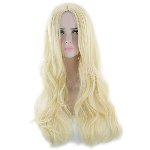 GHK Günstige Halloween Kostüm Lange Wellenförmige Perücke Rot Blond Falsches Haar Synthetische Anime Cosplay Frau Perücken Für Party Freies Verschiffen 24 zoll blondine von GHK