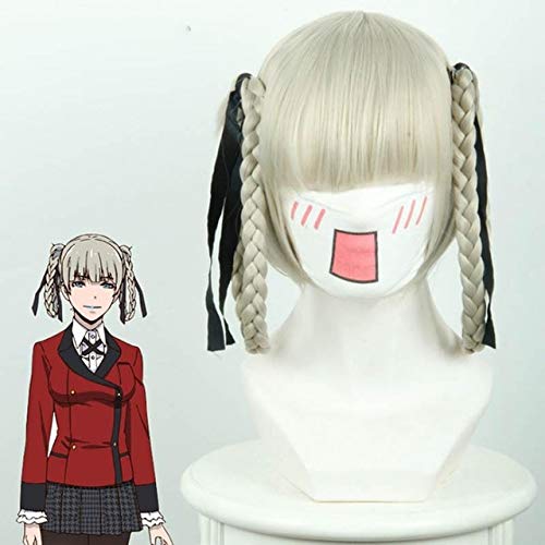 GHK Kakegurui Zwangsspieler Cosplay Perücken Jabami Yumeko Momobami Kirari Schwarz Gelb Grau Haar Perücke 2 von GHK