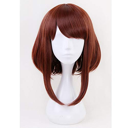 GHK My Hero Academia Boku keine Hiro Akademia Uraraka Ochako Cosplay Perücke Kurze Auburn Bobo Hitzebeständige Synthetische Kostüm Haar Frauen von GHK