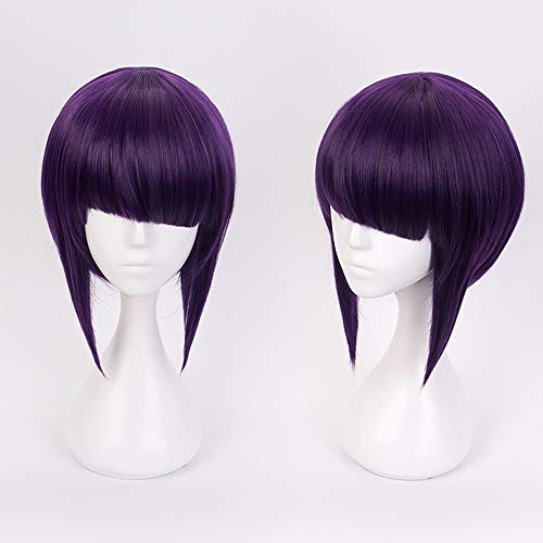 GHK My Hero Academia Kyoka Jiro Cosplay Perücken Für Frauen 30 cm Lila Hitzebeständige Kurze Synthetische Haar Perucas Cosplay Perücke von GHK