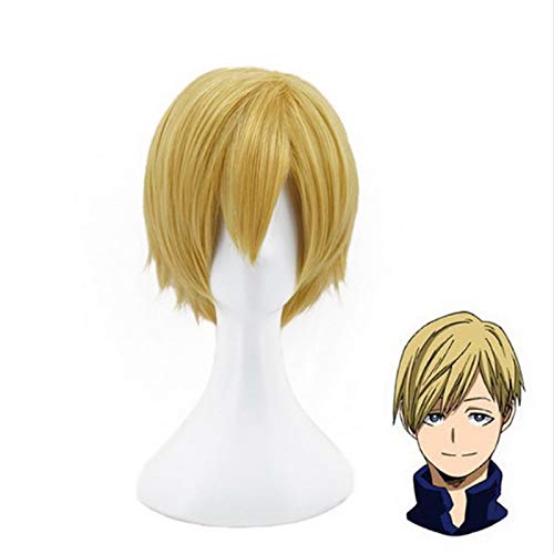 GHK My Hero Academia Monoma Neito Kurze Goldene Blonde Perücke Cosplay Kostüm Boku no Hero Academia Hitzebeständige Kunsthaarperücken von GHK