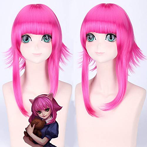 GHK Neue Spiel LOL Annie Cosplay Perücken Für Frauen 45 cm League of Legends Rose rot Hitzebeständige Synthetische Haar Perucas Cosplay Perücke GHK Neue Spiel LOL Annie Cosplay Perücken Für Frauen 45 cm League of Legends Rose rot Hitzebeständige Synthetische Haar Perucas Cosplay Perücke von GHK