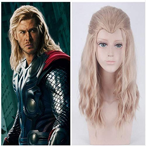 GHK Rächer Age of Ultron Thor Odinson Mix Blonde Lockige Cosplay Perücke Kunsthaar Halloween Kostüm Party Spielen Perücken Requisiten von GHK