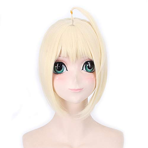 GHK Schicksal bleiben Nacht Sabre Cosplay Perücke Updo Silber Grau Golden Blonde Kunsthaar Anime Kostüm Halloween Karneval Perücke 2018 Blond GHK Schicksal bleiben Nacht Sabre Cosplay Perücke Updo Silber Grau Golden Blonde Kunsthaar Anime Kostüm Halloween Karneval Perücke 2018 Blond von GHK