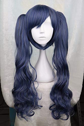 GHK Schwarzer Butler Kuroshitsuji Ciel Phantomhive Cross-Dressing Mädchen Cosplay Perücke Drak Blau von GHK