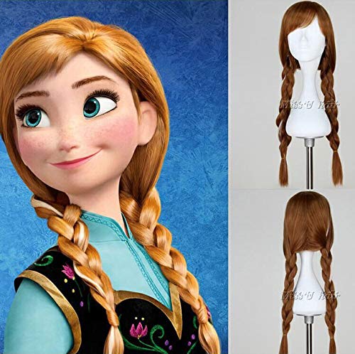 GHK schneewittchen haare ralph bricht das internet cosplay perücke prinzessin rapunzel belle aurora merida moana aschenputtel jasmin ariel tiana anna von GHK