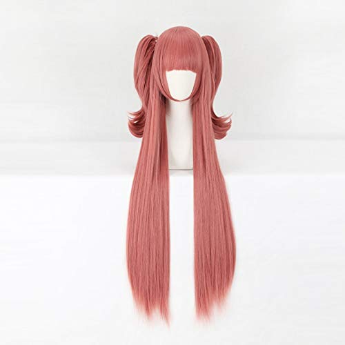 Kakegurui Yumemite Yumemi Cosplay Wig Long Straight Heat Resistant Synthetic Hair Claw Clip Ponytail Wigs + Wig Cap von GHK