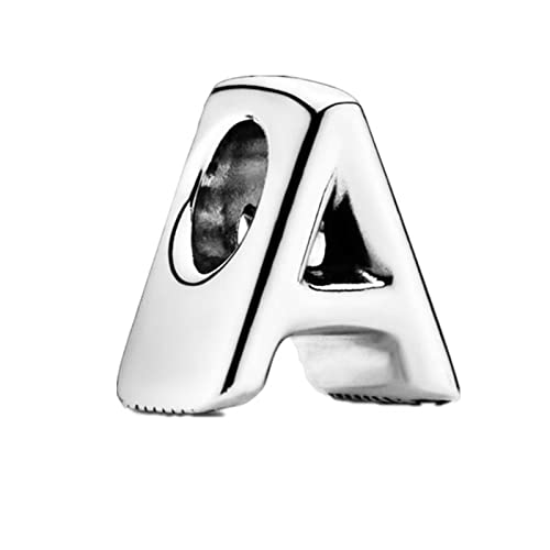 GHMIOU Buchstaben Charms 925 Sterling Silber Alphabet Charm Anhänger für Europäischen Armband Halskette von GHMIOU