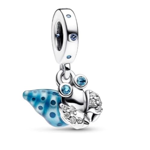 GHMIOU Charm 925 Sterling silber,Glow-in-the-Dark Hermit Crab Charm für Armbänder, Halsketten, Filmhelden und Blumen, Cartoon-Charms, Schmuck (Hermit Crab) von GHMIOU