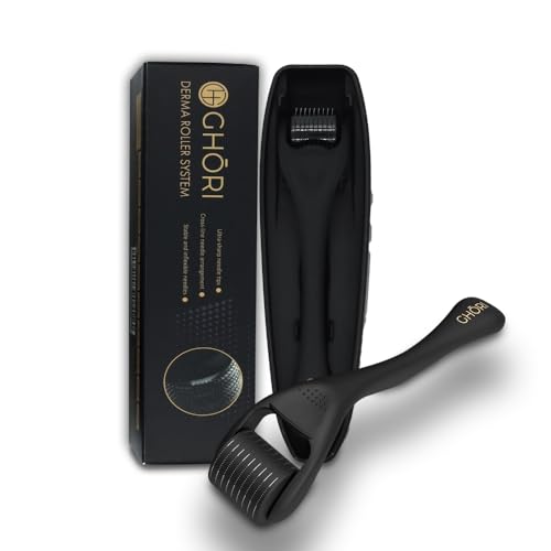 Ghori Derma Roller | With 540 Titanium Microneedles | Premium Microneedle for Men & Women | Scalp, Face, & Body Roller | Hair Regrowth Treatment | Safe & Effective to Use | (1 mm) von GHORI