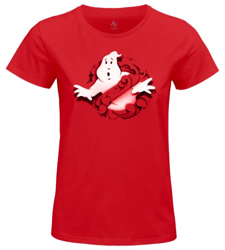 GHOSTBUSTER Damen Woghosdts021 T-Shirt, rot, Large von GHOSTBUSTER