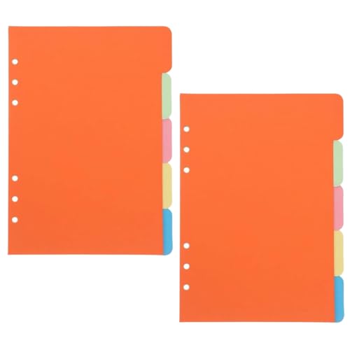 GHPKOTW 10 Stück Ordner Trennblätter Register Für Ordner A5 A5 Register Trennblätter Farbige Ordner Register A5 Index Teiler Register Blanko Für Ringbuch Planer Notizbuch von GHPKOTW