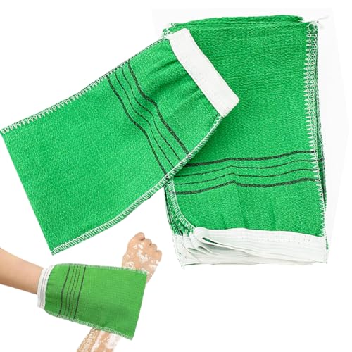 GHPKOTW 4 Stück Peelinghandschuh Körper Doppelseitig Schrubben Waschlappen Handtuch Zum Entfernen Abgestorbener Haut Hornhaut Schrubber Dusch-Peeling-Handschuh，Handschuh Peeling, Exfoliating Gloves (G von GHPKOTW
