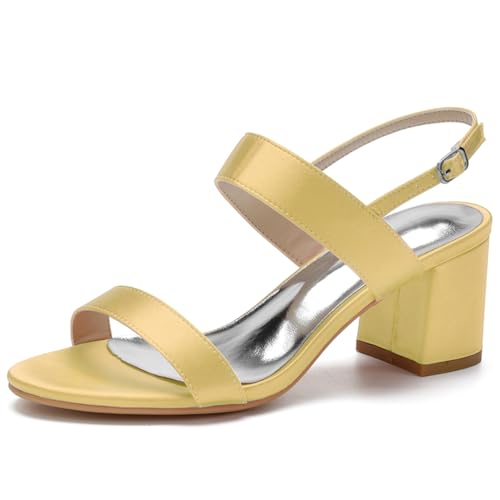 GHSIRUEU Brautschuhe Damen Runder Offener Zeh Sandalen Blockabsätze Hochzeit Brautjungfernschuhe,Gold,38 EU GHSIRUEU Brautschuhe Damen Runder Offener Zeh Sandalen Blockabsätze Hochzeit Brautjungfernschuhe,Gold,38 EU von GHSIRUEU