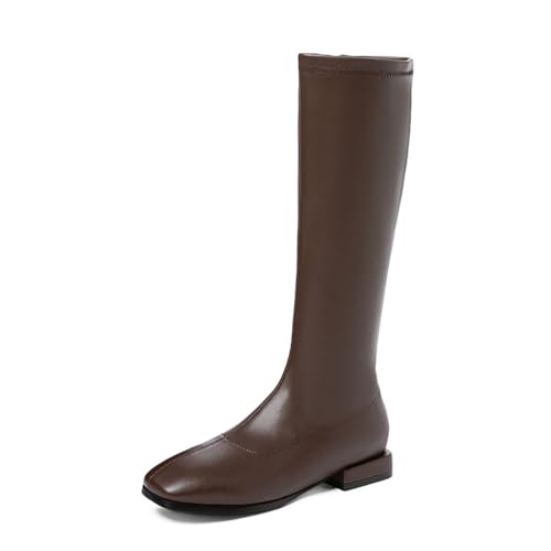 GHSIRUEU Damen Hohe Stiefel Reitstiefel Niedrige Langschaft Kniehohe Stiefel Winterschuhe,Braun,45 EU GHSIRUEU Damen Hohe Stiefel Reitstiefel Niedrige Langschaft Kniehohe Stiefel Winterschuhe,Braun,45 EU von GHSIRUEU