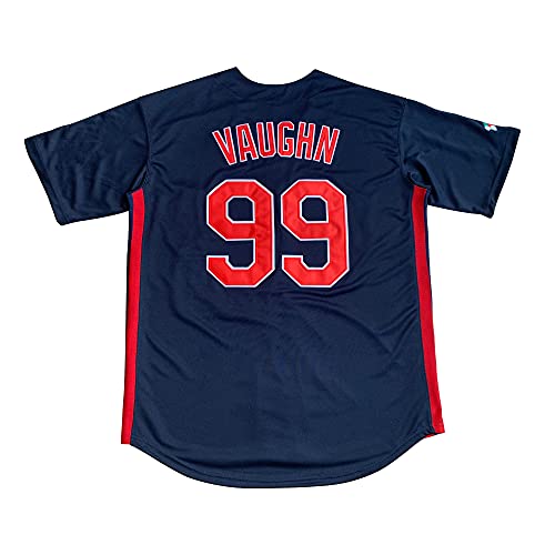 GHTPGT Herren Ricky Vaughn Movie Jersey 90s Hip Hop Stitched Sports Fan Baseball Trikots Stitched, dunkelblau, Groß von GHTPGT