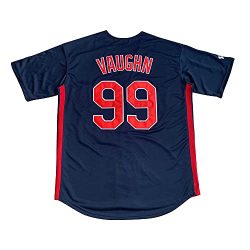 GHTPGT Herren Ricky Vaughn Movie Jersey 90s Hip Hop Stitched Sports Fan Baseball Trikots Stitched, dunkelblau, Mittel von GHTPGT