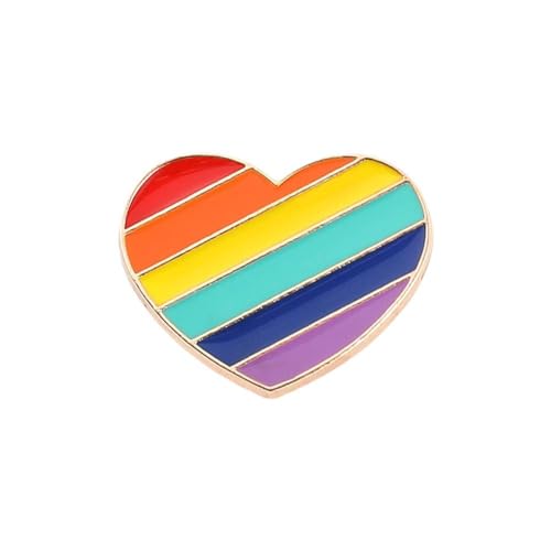 Anstecknadeln mit Regenbogen-Flagge, Emaille, LGBT, Regenbogen-Pins, LGBTQ-Fort-Dekoration für Männer, Frauen, Kleidung, Taschen, Hüte, Stolz, Metall, Kein Edelstein von GHYJPAJK