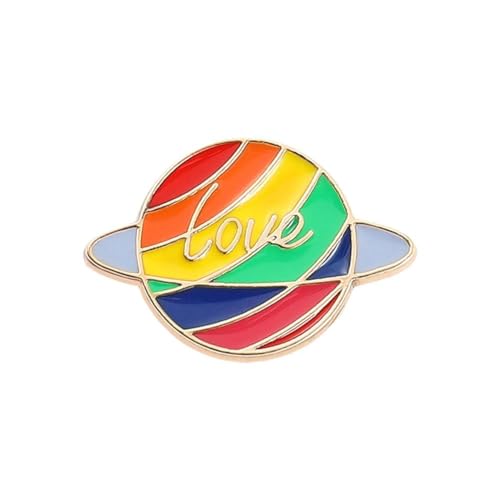 Anstecknadeln mit Regenbogen-Flagge, Emaille, LGBT, Regenbogen-Pins, LGBTQ-Fort-Dekoration für Männer, Frauen, Kleidung, Taschen, Hüte, Stolz, Metall, Kein Edelstein von GHYJPAJK