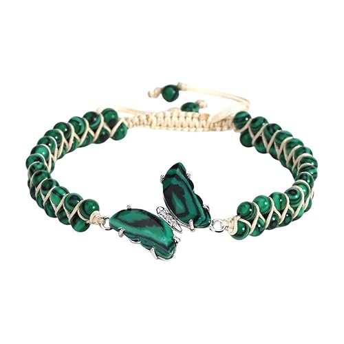 Stein Armband Damen,Doppellagiges Armband Aus Natürlichen Edelsteinkristallen, Verstellbares Geflochtenes Armband Mit Schmetterlingsanhänger, Yoga-Energiequarzkristall, Geschenke Für Frauen, Männer Stein Armband Damen,Doppellagiges Armband Aus Natürlichen Edelsteinkristallen, Verstellbares Geflochtenes Armband Mit Schmetterlingsanhänger, Yoga-Energiequarzkristall, Geschenke Für Frauen, Männer von GIAKOO