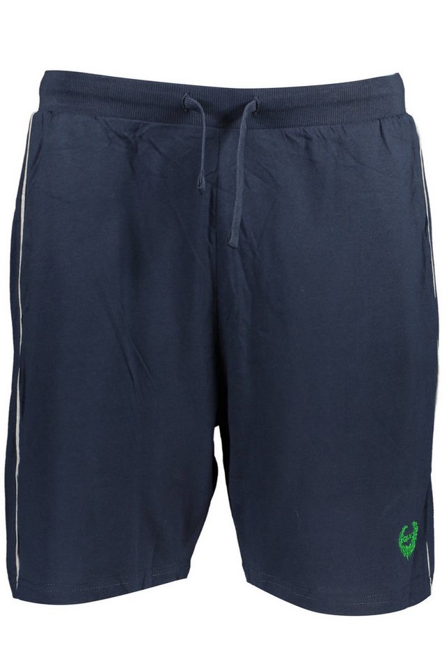 GIAN MARCO VENTURI 5-Pocket-Hose Blaue Herren Shorts aus leichter Baumwolle mit Kontrastdetails von GIAN MARCO VENTURI