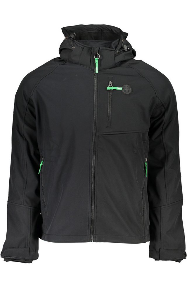 GIAN MARCO VENTURI Outdoorjacke Herren-Sakko mit abnehmbarer Kapuze und Softshell in Schwarz von GIAN MARCO VENTURI