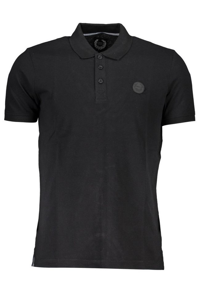 GIAN MARCO VENTURI Poloshirt Elegantes Herren-Poloshirt Schwarz mit Applikation von GIAN MARCO VENTURI