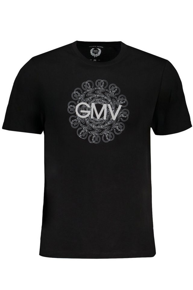 GIAN MARCO VENTURI T-Shirt Elegantes Herren Kurzarm-T-Shirt in Schwarz mit von GIAN MARCO VENTURI