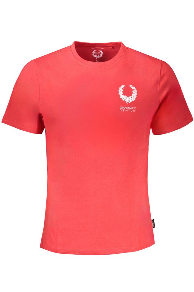 GIAN MARCO VENTURI T-Shirt Herren Kurzarm T-Shirt in Rot mit Druck und von GIAN MARCO VENTURI