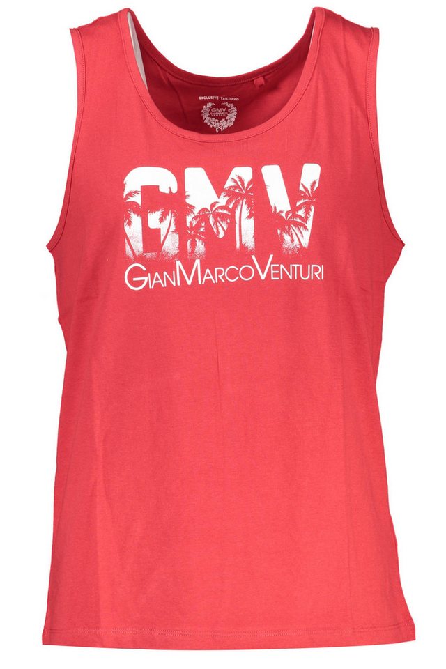 GIAN MARCO VENTURI T-Shirt Herren Tanktop Rot mit Druck und Logo - von GIAN MARCO VENTURI