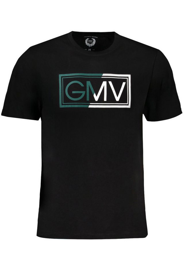 GIAN MARCO VENTURI T-Shirt Schwarzes Herren Kurzarm-T-Shirt mit Logo-Print und von GIAN MARCO VENTURI