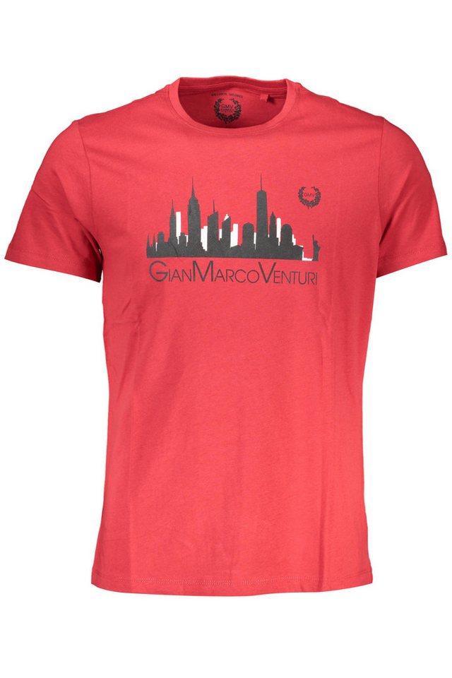 GIAN MARCO VENTURI T-Shirt Stylisches Herren T-Shirt in Rot mit Print und von GIAN MARCO VENTURI