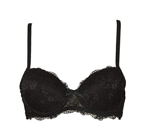GIAN MARCO VENTURI Vorgeformter, gepolsterter Damen-BH mit Bügel GMV Art. G8511A MAIA, Nero Nero, 4 - Quarta (IT4 EU 80 F 95 UK 36) von GianMarcoVenturi