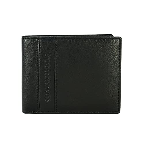 GIANMARCO VENTURI Herren Geldbörse aus echtem Leder, mit Kreditkartenfächern und Münzfach, schlank mit Geschenkbox von GianMarcoVenturi