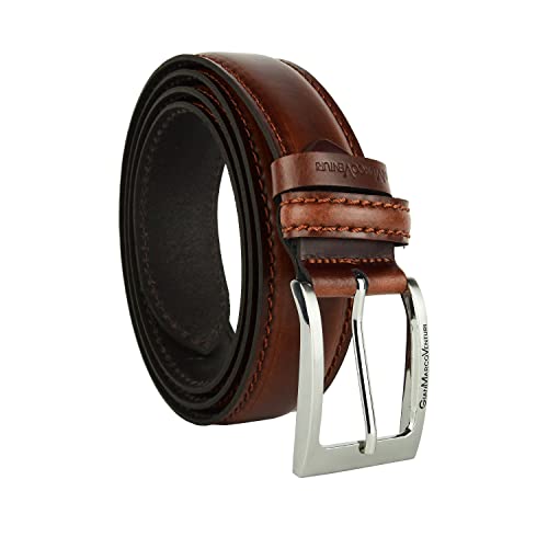 GIANMARCO VENTURI Herrengürtel aus echtem Leder, Made in Italy, kürzbar von GIANMARCO VENTURI