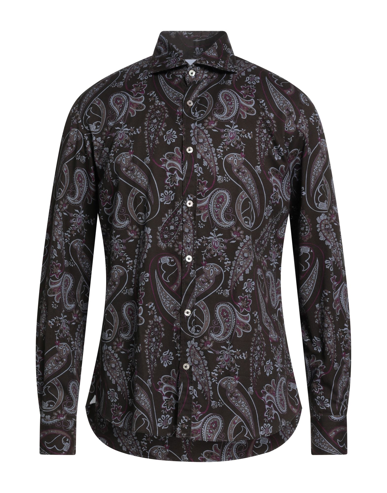 GIANNETTO PORTOFINO Hemd Herren Dunkelbraun von GIANNETTO PORTOFINO