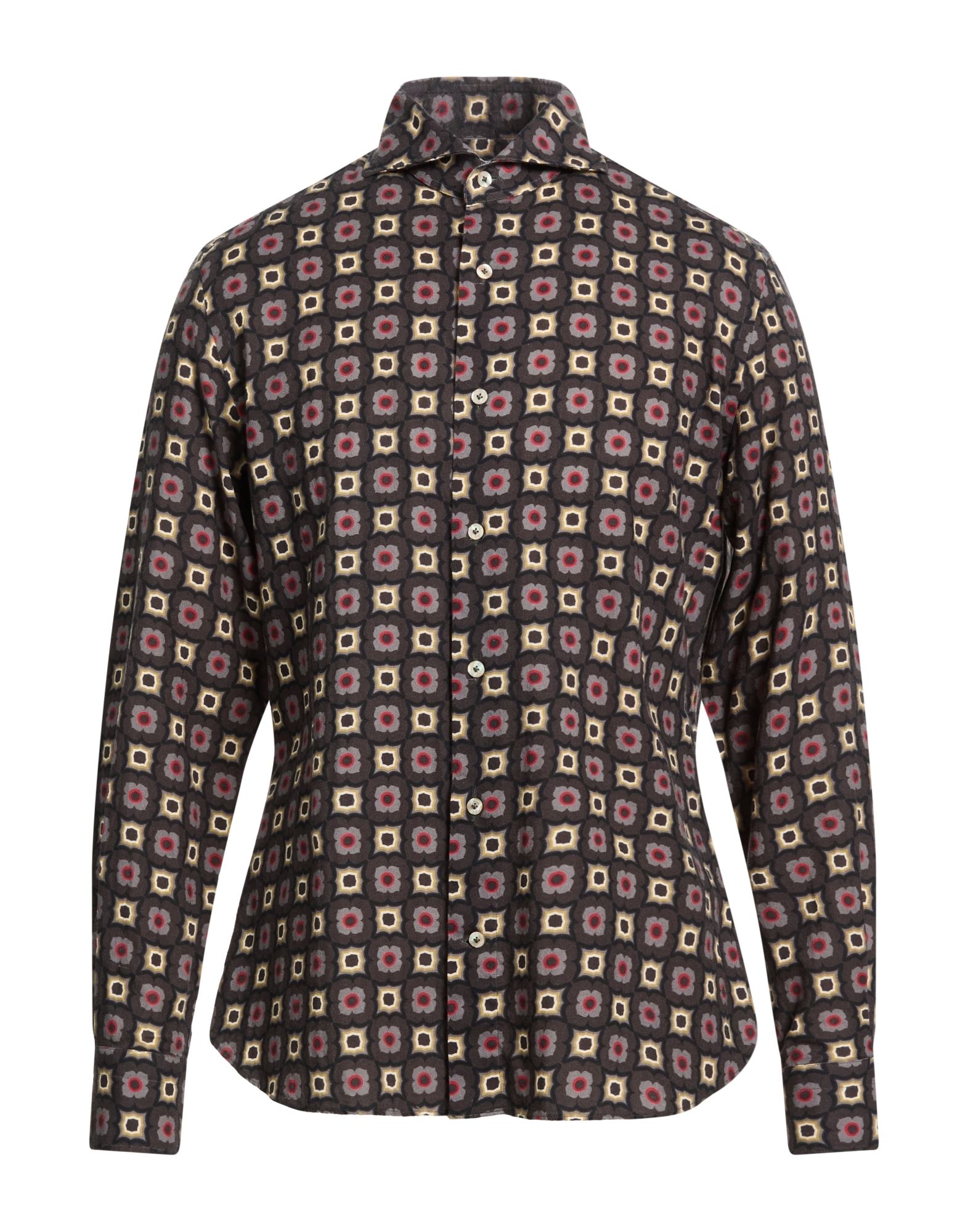 GIANNETTO PORTOFINO Hemd Herren Dunkelbraun von GIANNETTO PORTOFINO