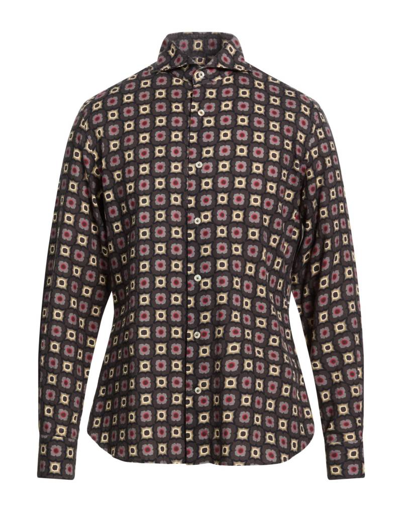 GIANNETTO PORTOFINO Hemd Herren Dunkelbraun von GIANNETTO PORTOFINO