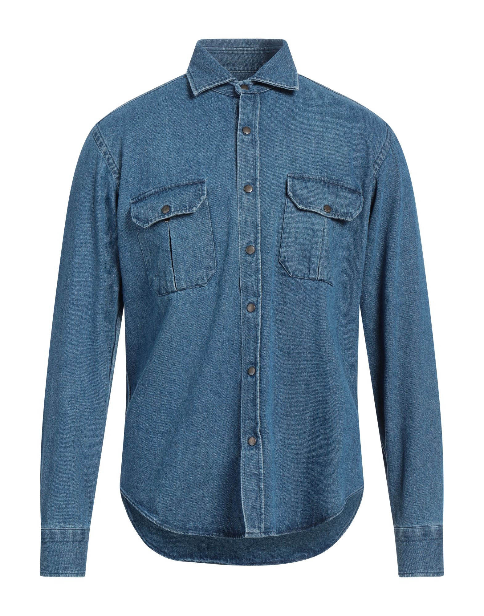 GIANNETTO PORTOFINO Jeanshemd Herren Blau GIANNETTO PORTOFINO Jeanshemd Herren Blau von GIANNETTO PORTOFINO