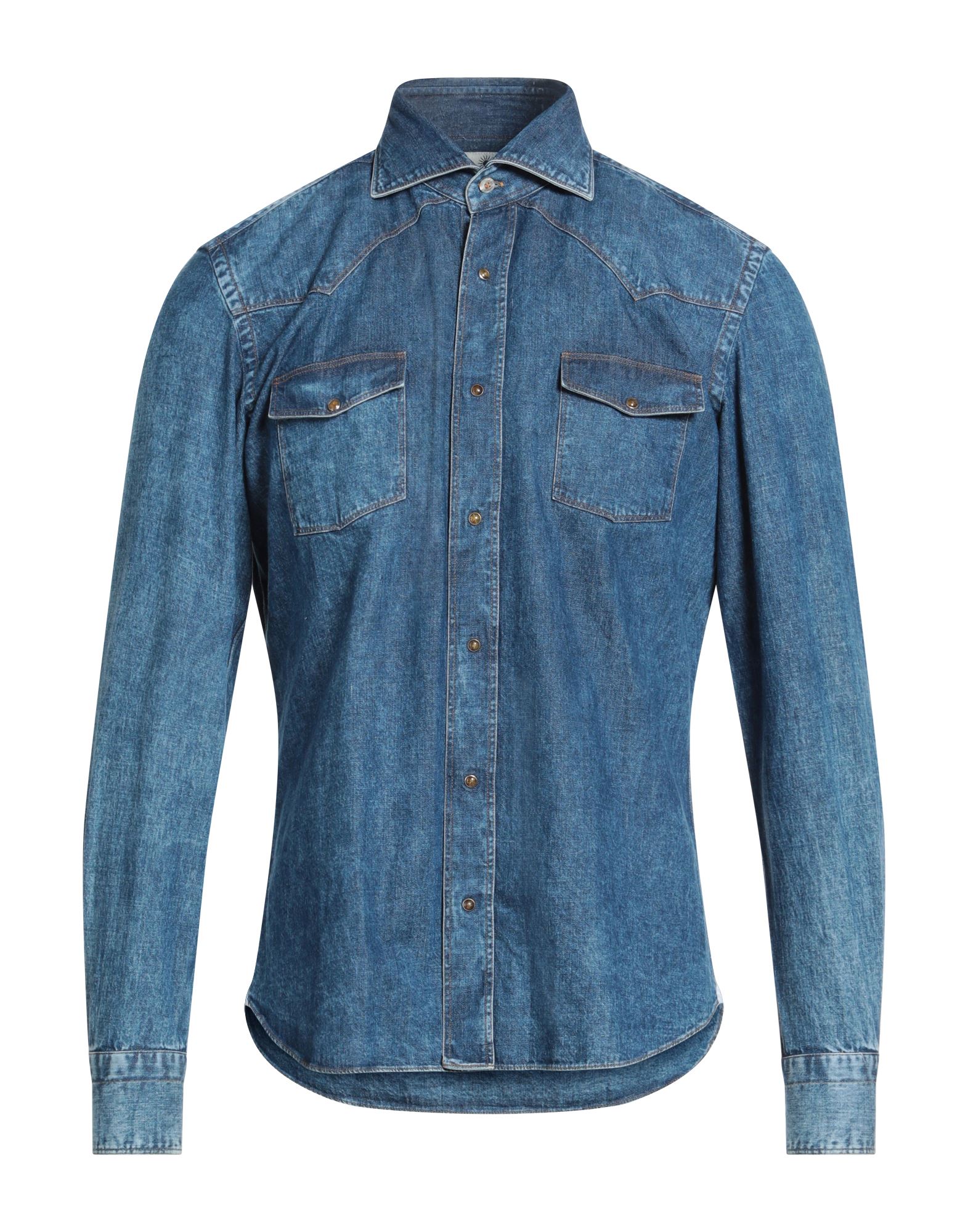 GIANNETTO PORTOFINO Jeanshemd Herren Blau von GIANNETTO PORTOFINO