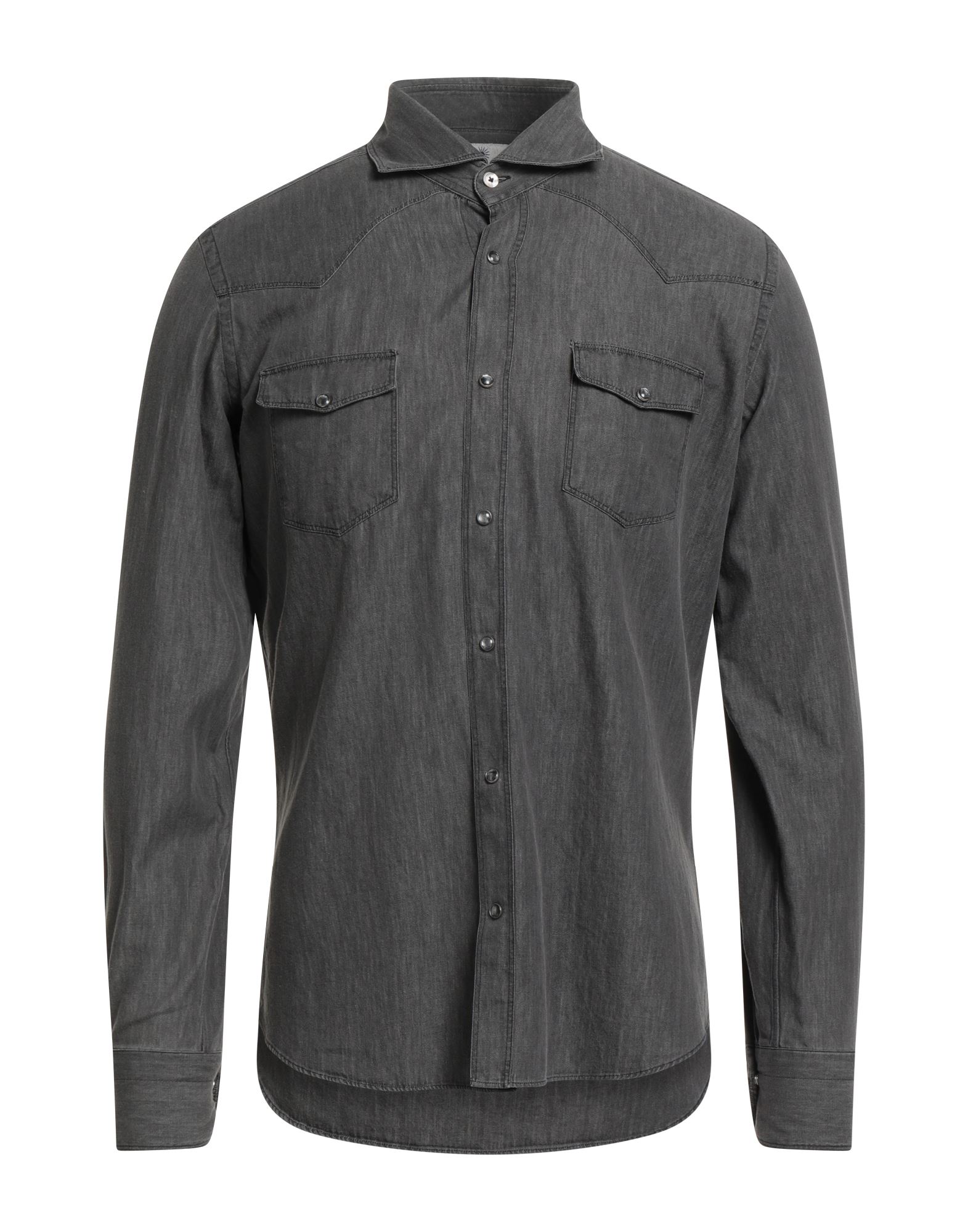 GIANNETTO PORTOFINO Jeanshemd Herren Braungrau GIANNETTO PORTOFINO Jeanshemd Herren Braungrau von GIANNETTO PORTOFINO