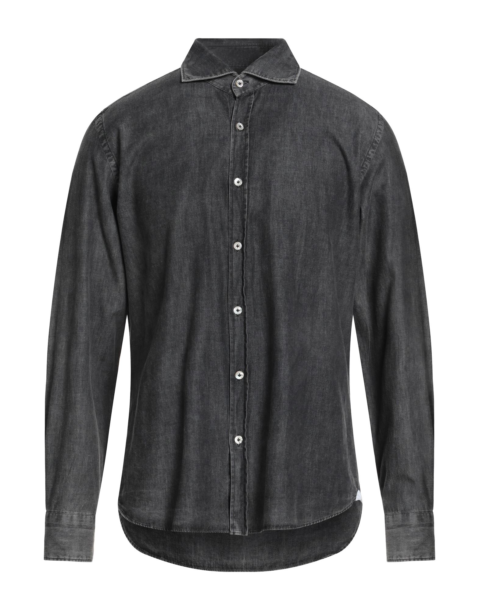 GIANNETTO PORTOFINO Jeanshemd Herren Schwarz von GIANNETTO PORTOFINO