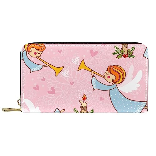 GIAPB Geldbörse für Herren,Damen Geldbörse,Herren Geldbörse,Clutch Geldbörse für Damen,Cartoon Kunst Rosa Muster von GIAPB