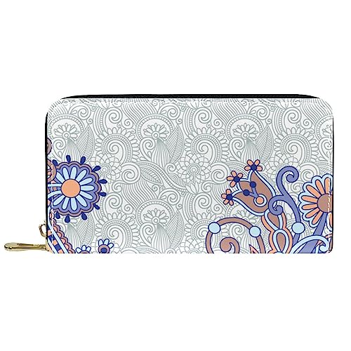 GIAPB Geldbörse für Herren,Damen Geldbörse,Herren Geldbörse,Clutch Geldbörse für Damen,Vintage Kunstblume von GIAPB