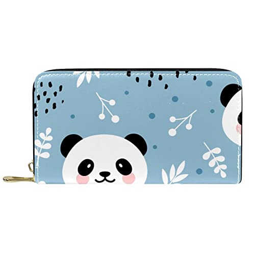 GIAPB Portemonnaie für Männer,Portemonnaie Damen,minimalistisches Portemonnaie für Männer,Tierisches Panda Blaumuster von GIAPB
