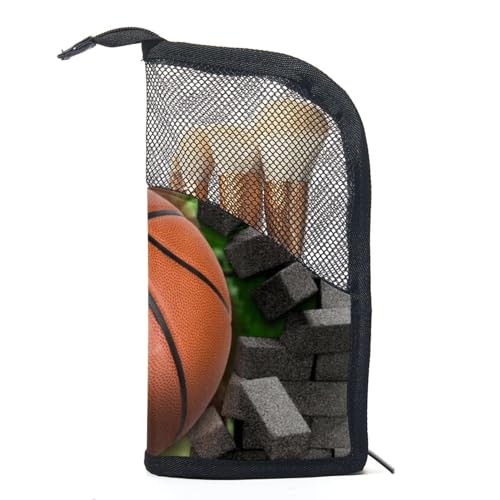 Kosmetik Reisetasche,Make up Organizer Tasche,Basketball und Backsteinmauer von GIAPB