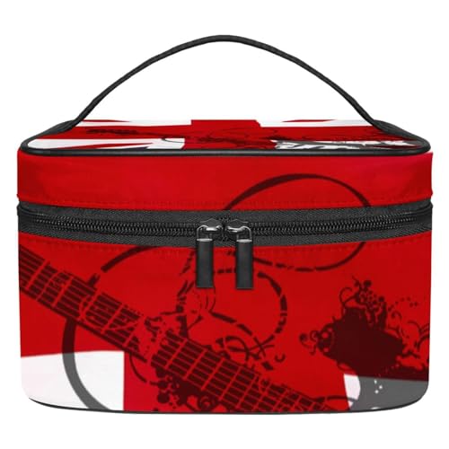 Kosmetik Reisetasche,Make up Organizer Tasche,Britische Flagge und Gitarre von GIAPB