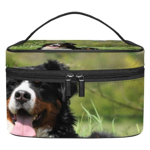 Kosmetik Reisetasche,Make up Organizer Tasche,Hunde Dschungel Landschaftsmuster von GIAPB