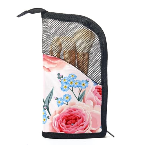 Kosmetik Reisetasche,Make up Organizer Tasche,Lila Blume rosa Rose von GIAPB